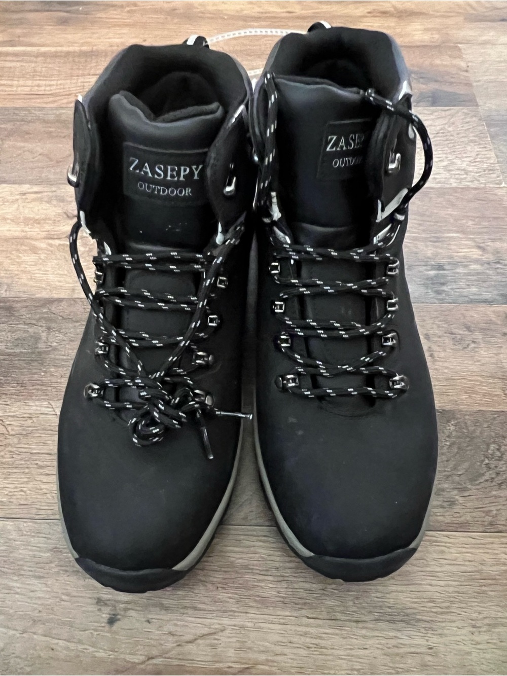 Zasepy Outdoor Men's Black Lace-Up Hiking Boots